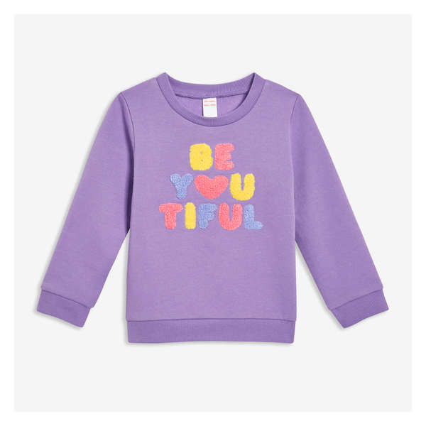 Baby Girls' Graphic Sweatshirt - Bright Purple
